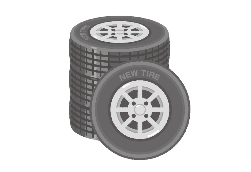 ゴム付きタイヤ